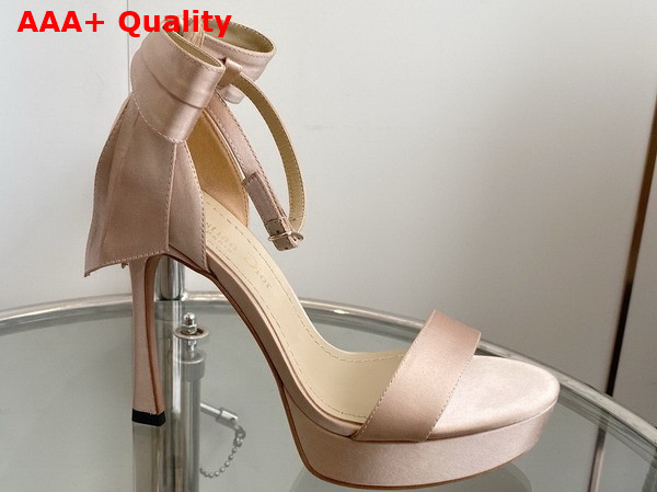 Dior Mlle Dior Heeled Sandal Rose Des Vents Satin Replica