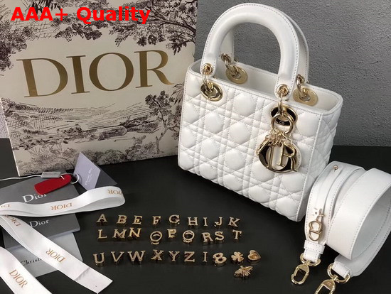 Dior My ABCDior Bag in Off White Cannage Lambskin Replica