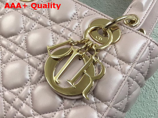 Dior My ABCDior Bag in Pearl Pink Cannage Lambskin Replica