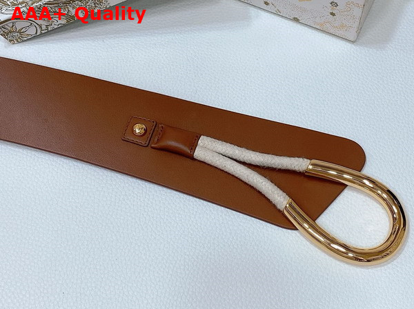 Dior Nolita Belt in Brown Smooth Calfskin and Rope Replica