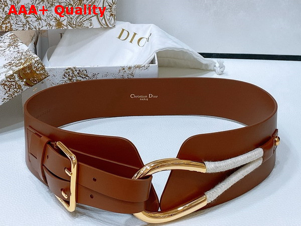 Dior Nolita Belt in Brown Smooth Calfskin and Rope Replica