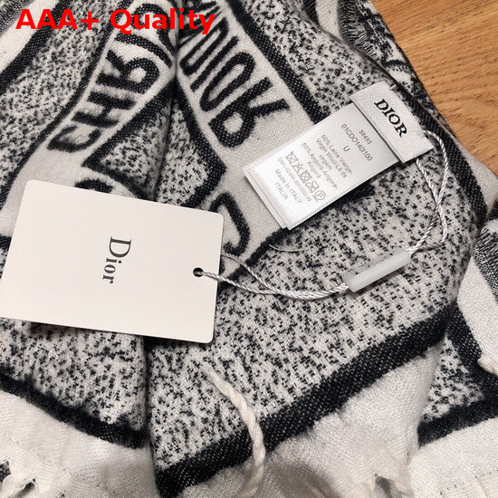 Dior Oblique Blanket Navy Blue Wool and Angora Replica