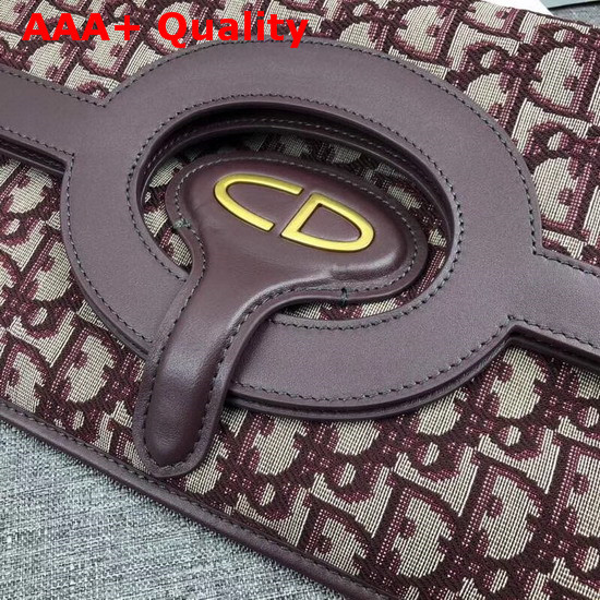 Dior Oblique Clutch in Burgundy Dior Oblique Jacquard Canvas Replica