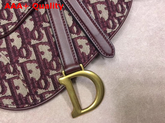 Dior Oblique Saddle Belt Bag in Burgundy Replica