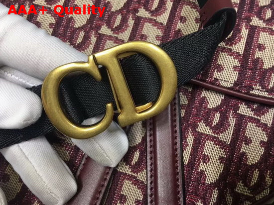 Dior Oblique Saddle Belt Bag in Burgundy Replica