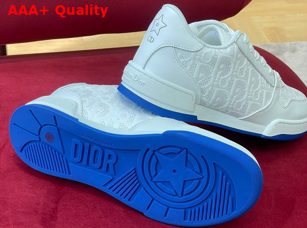 Dior One Sneaker White Dior Oblique Perforated Calfskin Replica