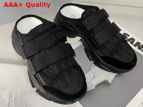 Dior Open Back D Wander Sneaker Black Dior Oblique Technical Fabric Replica