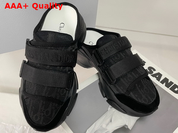 Dior Open Back D Wander Sneaker Black Dior Oblique Technical Fabric Replica