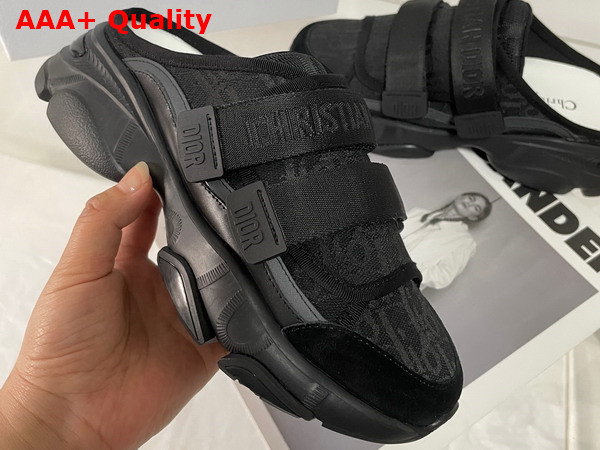 Dior Open Back D Wander Sneaker Black Dior Oblique Technical Fabric Replica