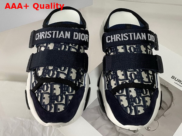 Dior Open Back D Wander Sneaker Deep Blue Dior Oblique Technical Fabric Replica