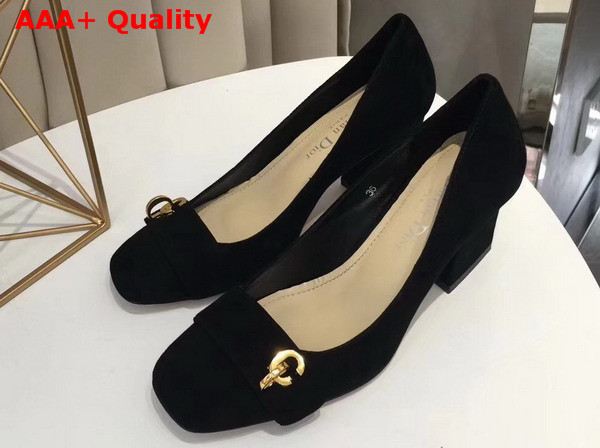 Dior Pump in Black Suede Calfskin Replica