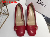 Dior Pump in Red Calfskin Replica