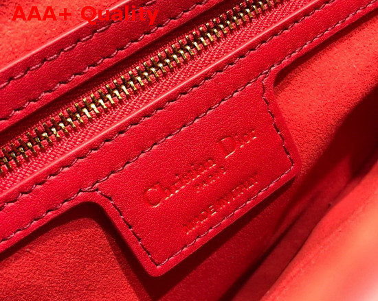 Dior Red Saddle Braided Leather Strips with Fringe Bag Replica