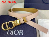 Dior Reversible Saddle Belt Trench Beige and Biscuit Smooth Calfskin 20mm Replica