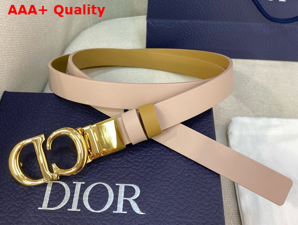 Dior Reversible Saddle Belt Trench Beige and Biscuit Smooth Calfskin 20mm Replica