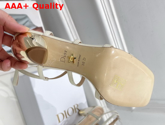 Dior Rhodes Heeled Sandal White Calfskin Replica