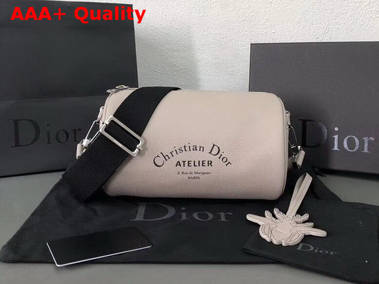 Dior Roller Pouch in Beige Grained Calfskin Replica