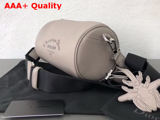 Dior Roller Pouch in Beige Grained Calfskin Replica