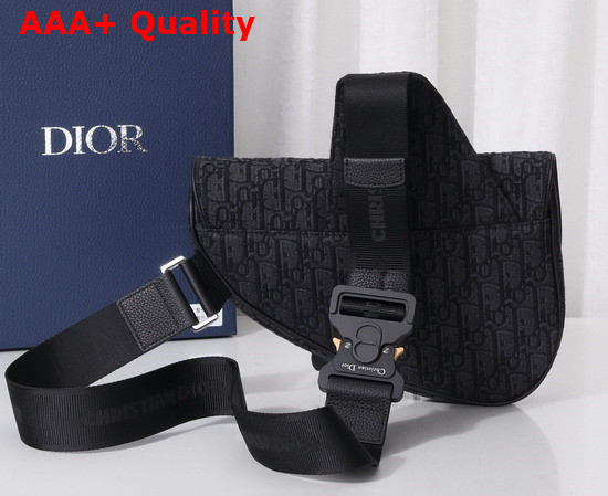 Dior Saddle Bag Black Dior Oblique Jacquard 1ADPO093YKY Replica