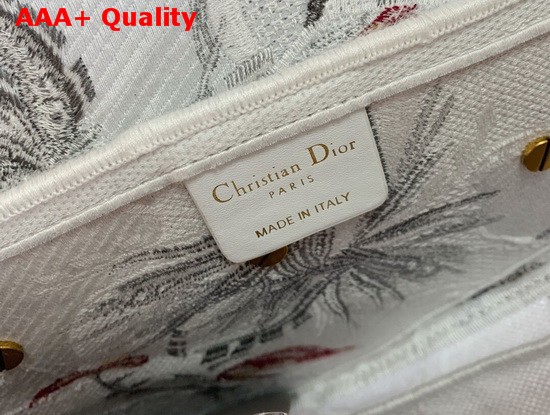 Dior Saddle Bag White Camouflage Embroidery with Multicolor Flowers Replica