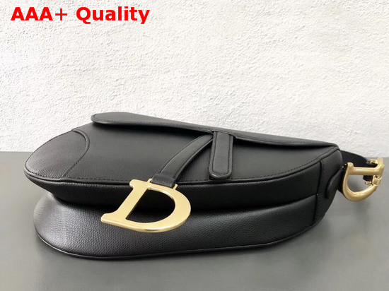 Dior Saddle Bag in Black Embossed Grained Calfskin Replica