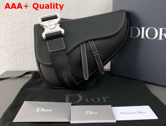 Dior Saddle Bag in Black Grained Calfskin Replica