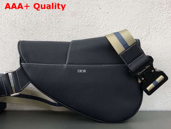 Dior Saddle Bag in Navy Blue Grained Calfskin Replica