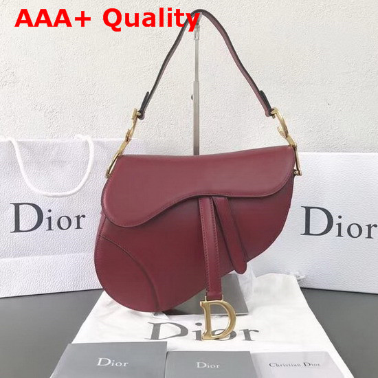 Dior Saddle Bag in Red Calfskin Replica