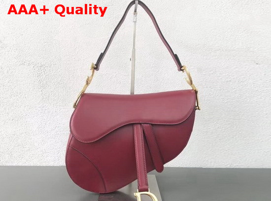 Dior Saddle Bag in Red Calfskin Replica