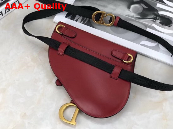 Dior Saddle Belt Bag in Red Calfskin Replica