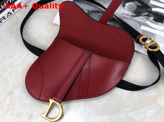 Dior Saddle Belt Bag in Red Calfskin Replica