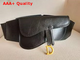 Dior Saddle Belt in Black Lambskin Replica