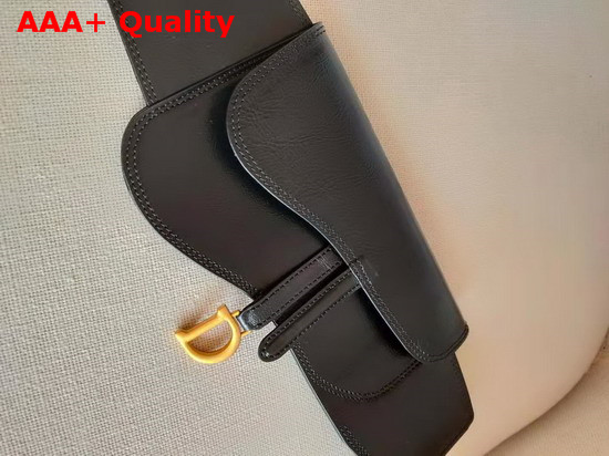 Dior Saddle Belt in Black Lambskin Replica