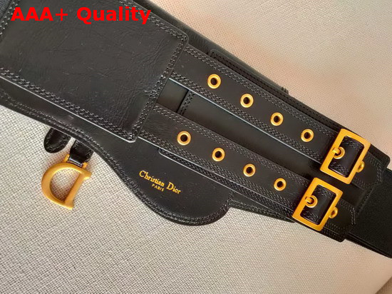 Dior Saddle Belt in Black Lambskin Replica