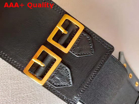 Dior Saddle Belt in Black Lambskin Replica