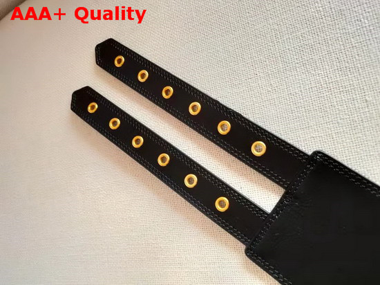 Dior Saddle Belt in Black Lambskin Replica