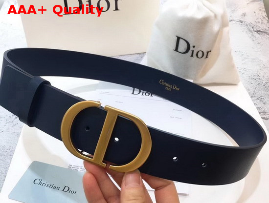 Dior Saddle Belt in Navy Blue Calfskin Replica