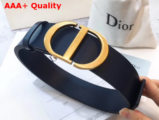 Dior Saddle Belt in Navy Blue Calfskin Replica