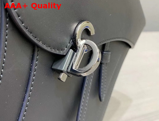 Dior Saddle Boxy Messenger Bag Navy Blue Smooth Calfskin Replica