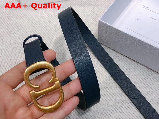 Dior Saddle Calfskin Belt in Blue Replica