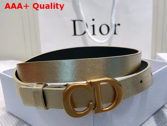 Dior Saddle Calfskin Belt in Gold Replica