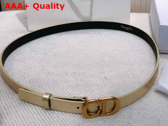 Dior Saddle Calfskin Belt in Gold Replica