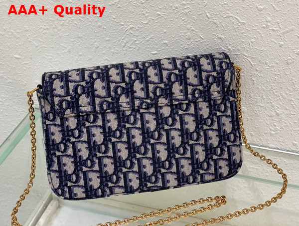 Dior Saddle Pouch Blue Dior Oblique Jacquard Replica