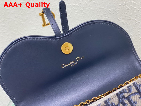 Dior Saddle Pouch Blue Dior Oblique Jacquard Replica