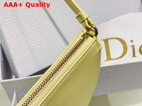 Dior Saddle Shoulder Pouch Pastel Yellow Goatskin Replica