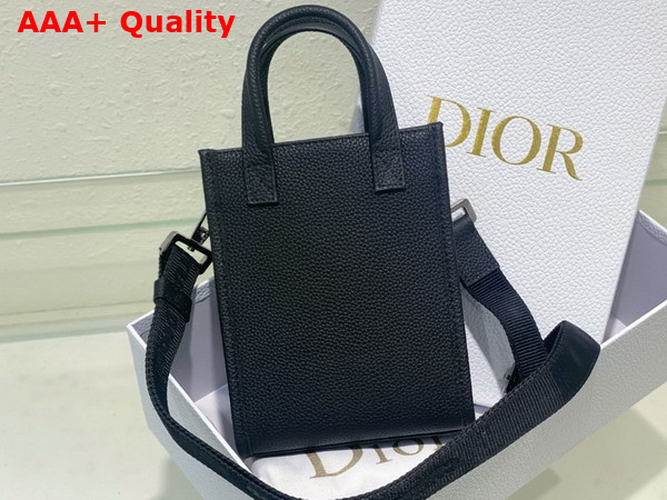 Dior Safari North South Mini Tote Bag Black Grained Calfskin Replica