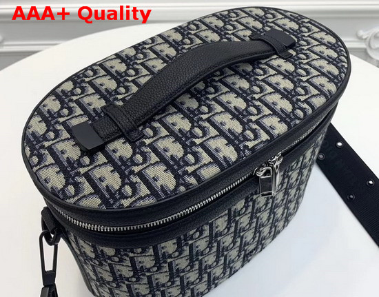 Dior Safari Vanity Bag in Blue Dior Oblique Jacquard Canvas Replica