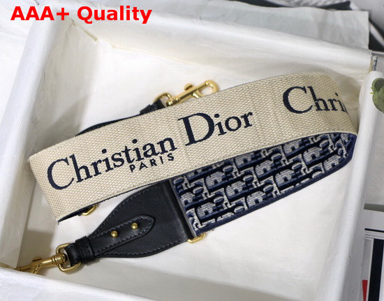 Dior Shoulder Strap Blue Dior Oblique Jacquard Velvet Replica