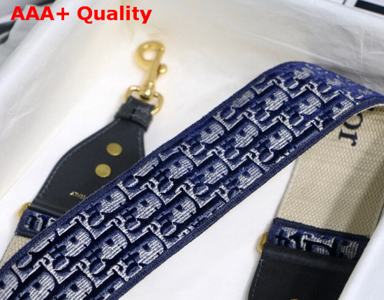 Dior Shoulder Strap Blue Dior Oblique Jacquard Velvet Replica