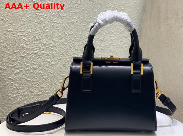 Dior Small Boston Bag in Black Box Calfskin Replica